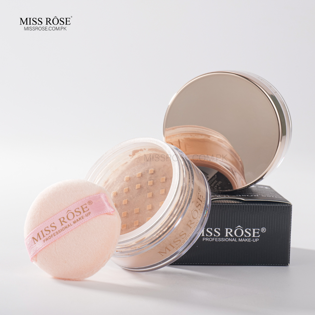 Miss Rose Loose Powder – Silky & Soft Matte Finish - Miss Rose Com Pk
