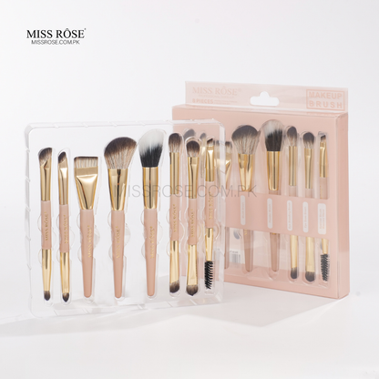 Miss Rose Professional 2-in-1 Dual-Ended Brush Set | Miss Rose Com Pk | Official Store In Pakistan | 100% Authentic Makeup Products
