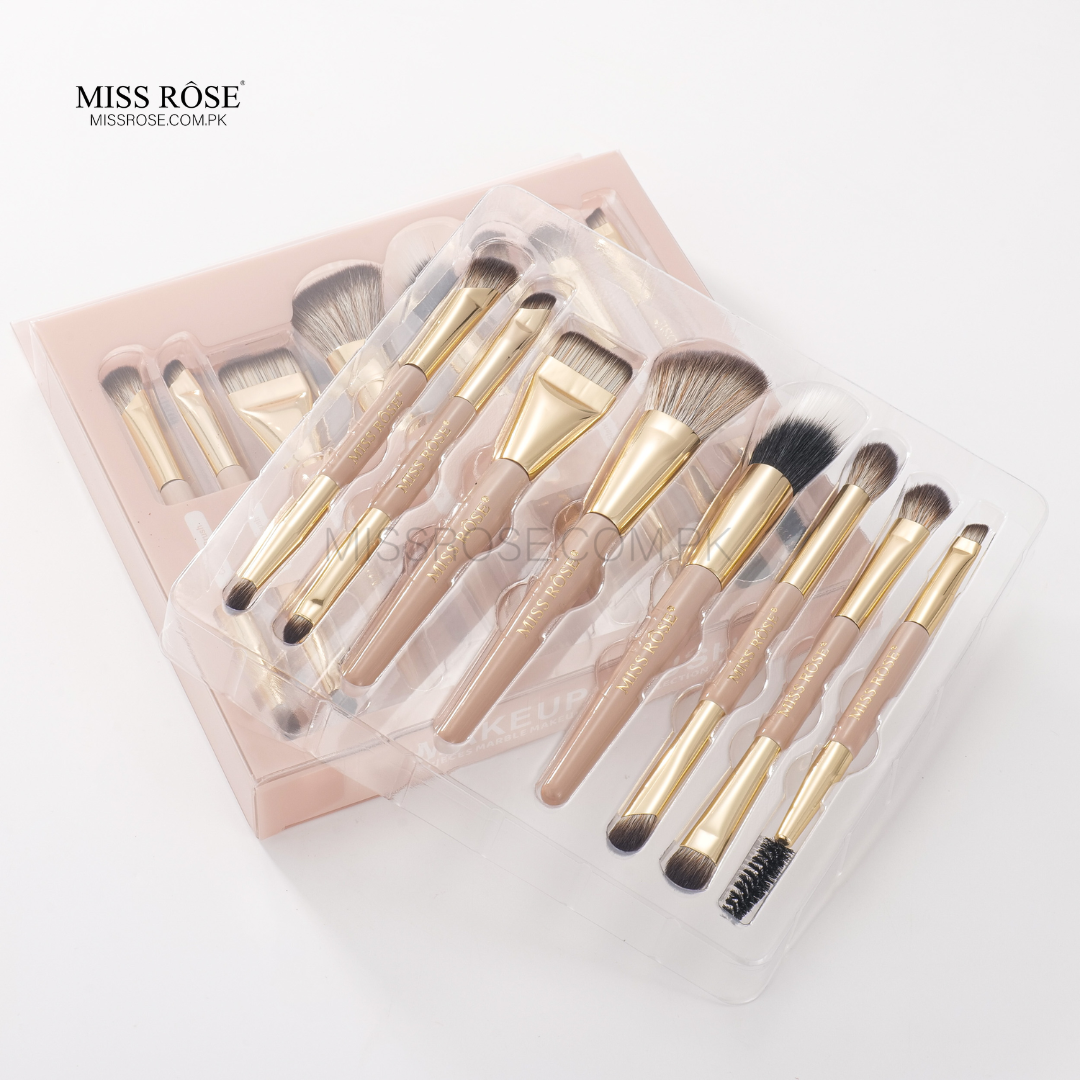 Miss Rose Professional 2-in-1 Dual-Ended Brush Set | Miss Rose Com Pk | Official Store In Pakistan | 100% Authentic Makeup Products