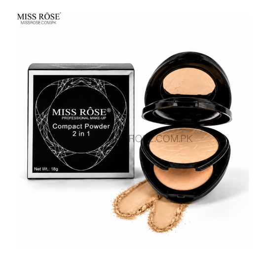 Shop Miss Rose Bright Black Triangle Double Layer Powder - Miss Rose com Pk

