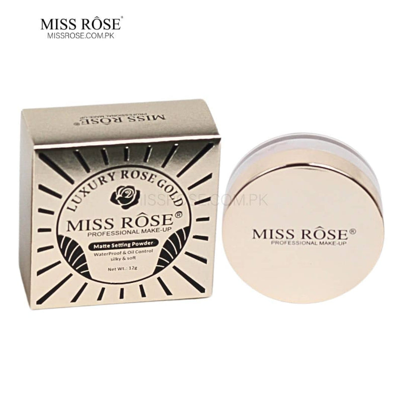 Buy_Online_Makeup_In_Pakistan_Miss_Rose_Luxury_Rose_Gold_Matte_Setting_Powder_Open_Compact_Rose_Gold_Design_Pakistan
