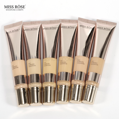 Miss Rose Com Pk - Flawless silk foundation by Miss Rose for natural glow, skin smoothing, and easy blend texture