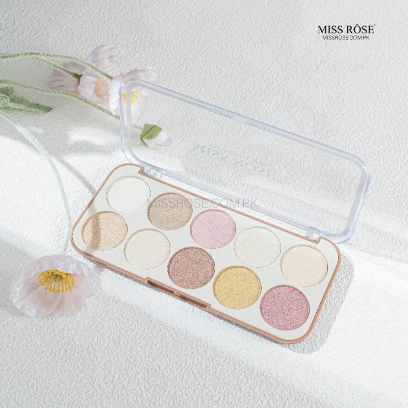 Miss Rose 10 Color Heaven's Hue Highlighter - Miss Rose Com Pk 