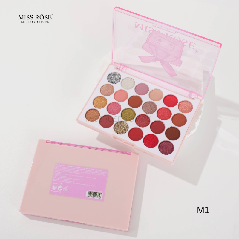 Miss Rose 24-Color Versatile Eyeshadow Palette - Mis Rose Com Pk