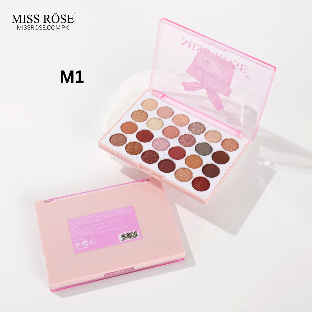 Miss Rose 24-Color Versatile Eyeshadow Palette - Mis Rose Com Pk