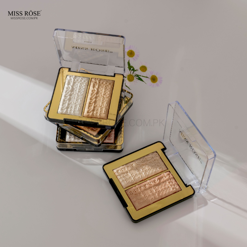 Miss Rose 2 in 1 Highlighter Palette - Miss Rose Com Pk