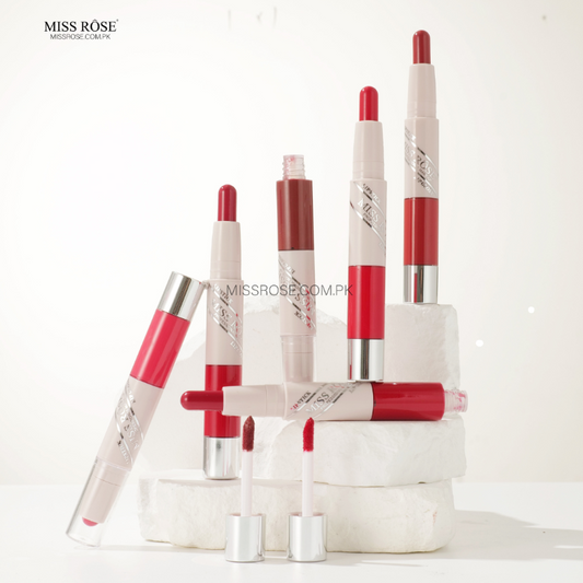 Miss Rose 2 in 1 Lipstick & Lip Gloss - Miss Rose Com Pk 