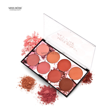 Miss Rose 8 Color Blush Palette - Miss Rose Com Pk