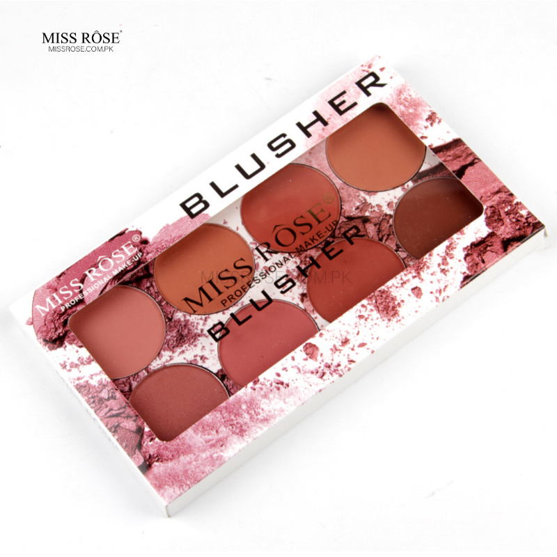 Miss Rose 8 Color Blush Palette - Miss Rose Com Pk