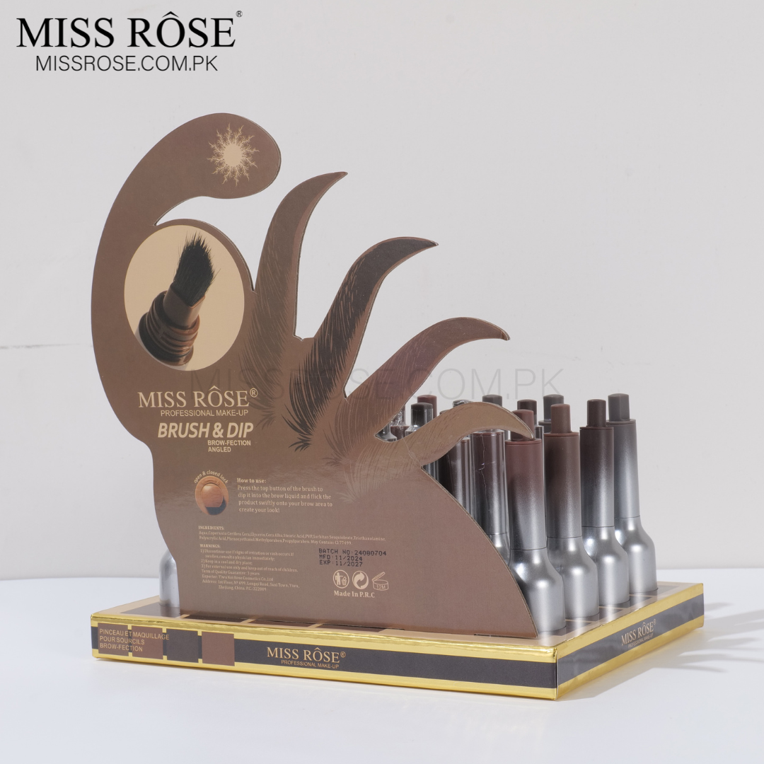 Miss Rose Com Pk Brush & Dip Liquid Eyebrow
