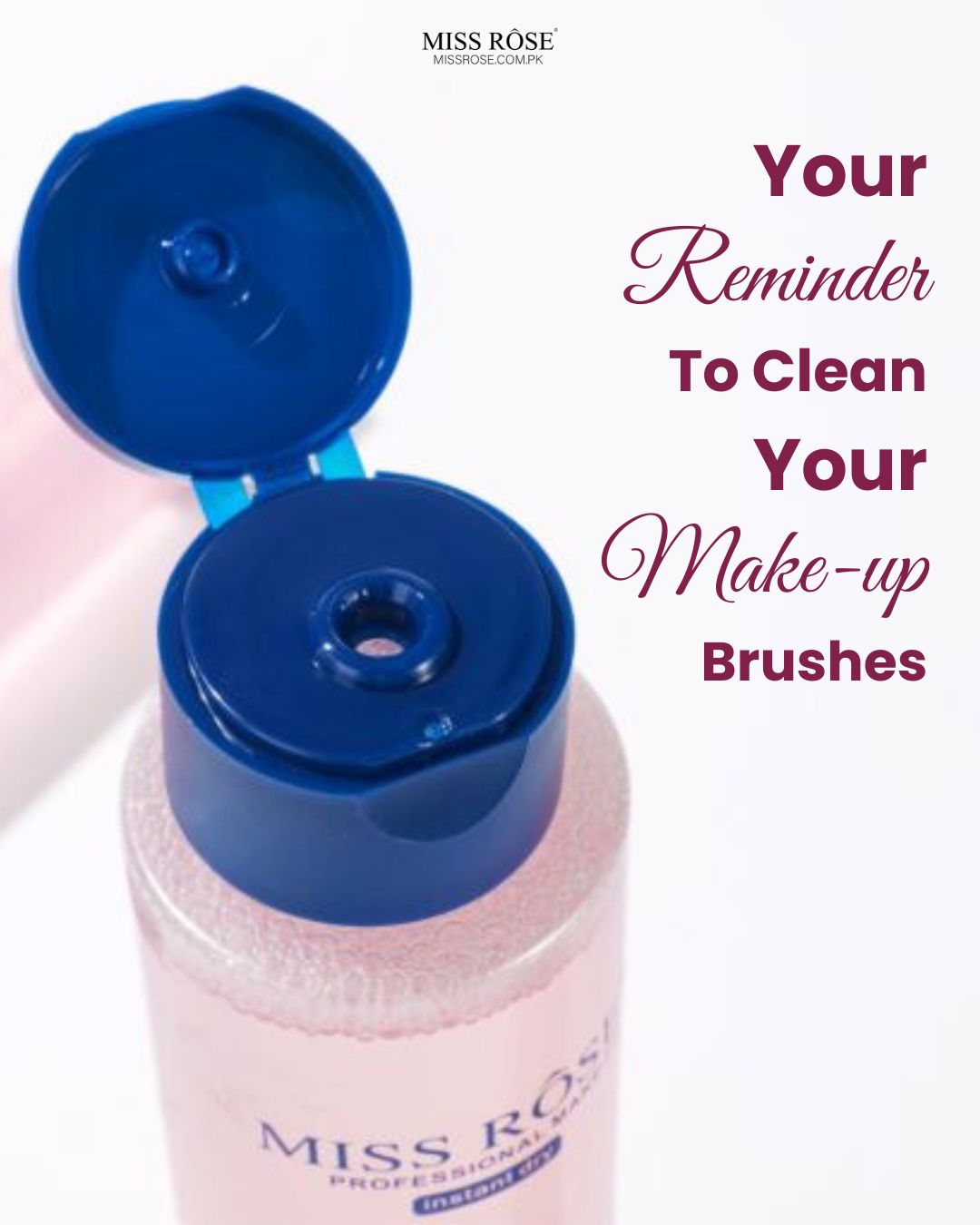 Miss Rose Brush and Puff Cleaner - Miss Rose Com Pk


