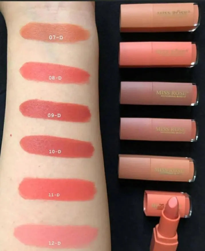 Miss Rose Com Pk - Set of 6 Matte Waterproof Lipsticks
