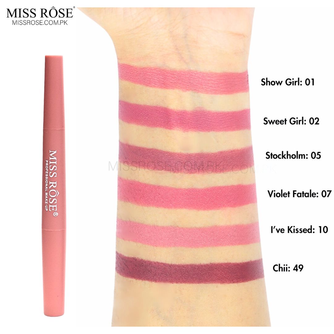 Miss Rose Com Pk Lipsticks Plus Liner