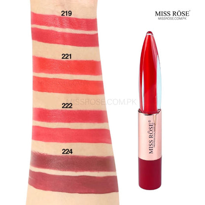 Miss Rose Dual-Ended Matte Lipstick & Lip Gloss - Miss Rose Com Pk