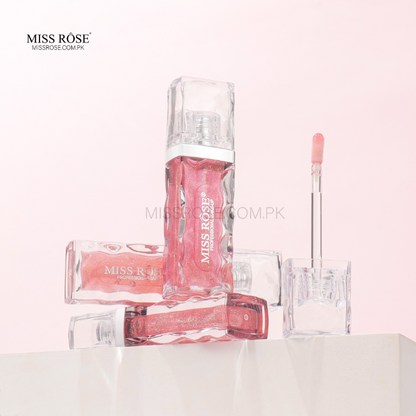 Miss_Rose_Iced_Texture_Lip_Gloss_applicator_showing_glossy_lip_oil_texture_for_smooth_and_shiny_lips