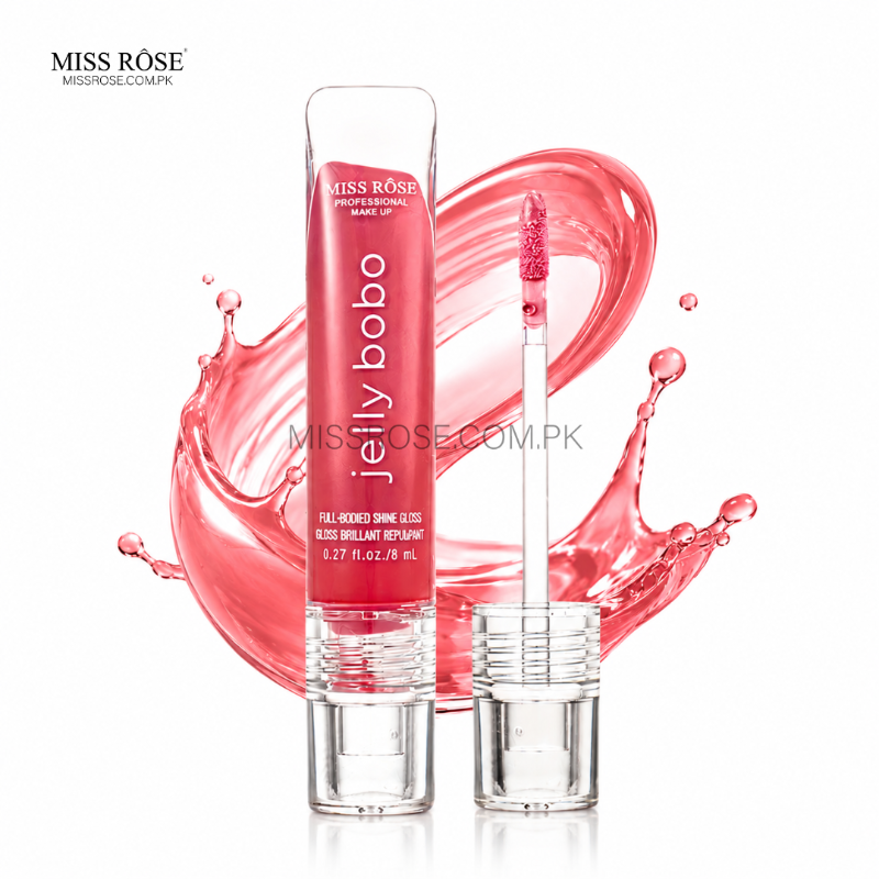 Miss Rose Com Pk Jellyboo Lip Gloss packaging with high-shine glossy lip formula