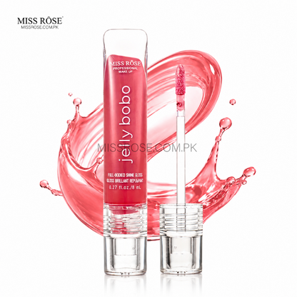 Miss Rose Com Pk Jellyboo Lip Gloss packaging with high-shine glossy lip formula