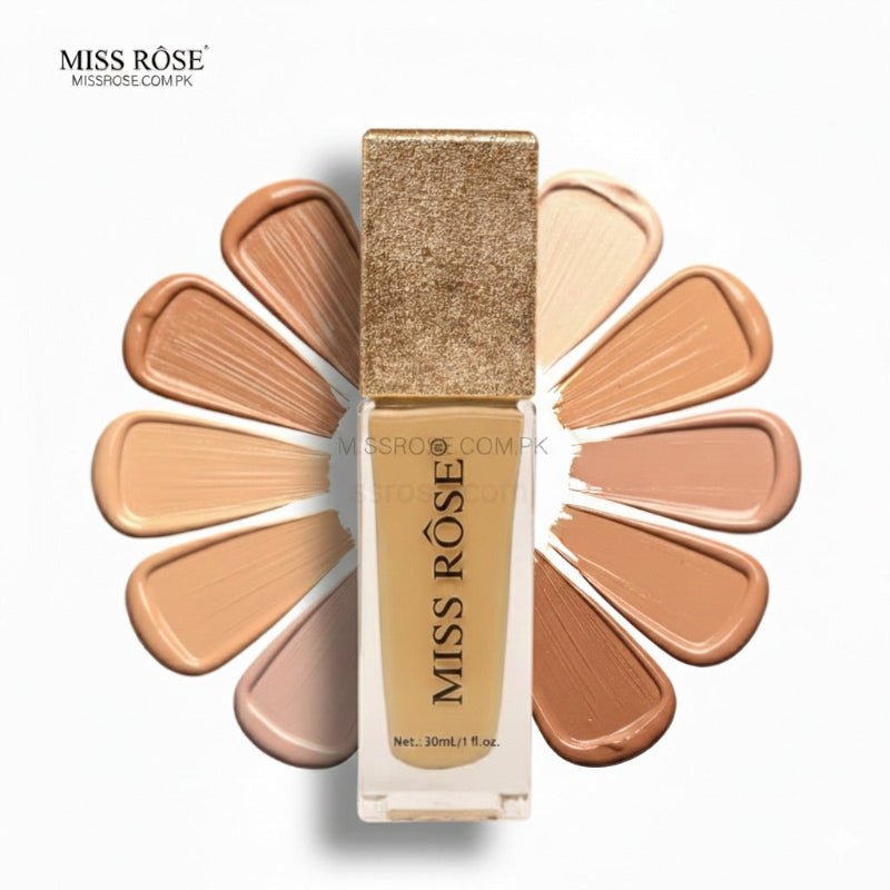 Miss Rose Luxurious Gilded Cuboid Silky Foundation - Miss Rose Com Pk