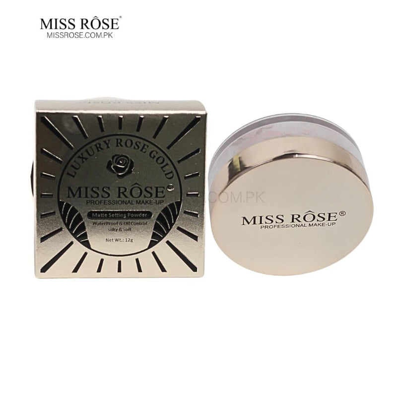 Rose Powder Matte Miss Rose Luxury Rose Gold Matte Setting Powder - Miss Rose Com Pk
