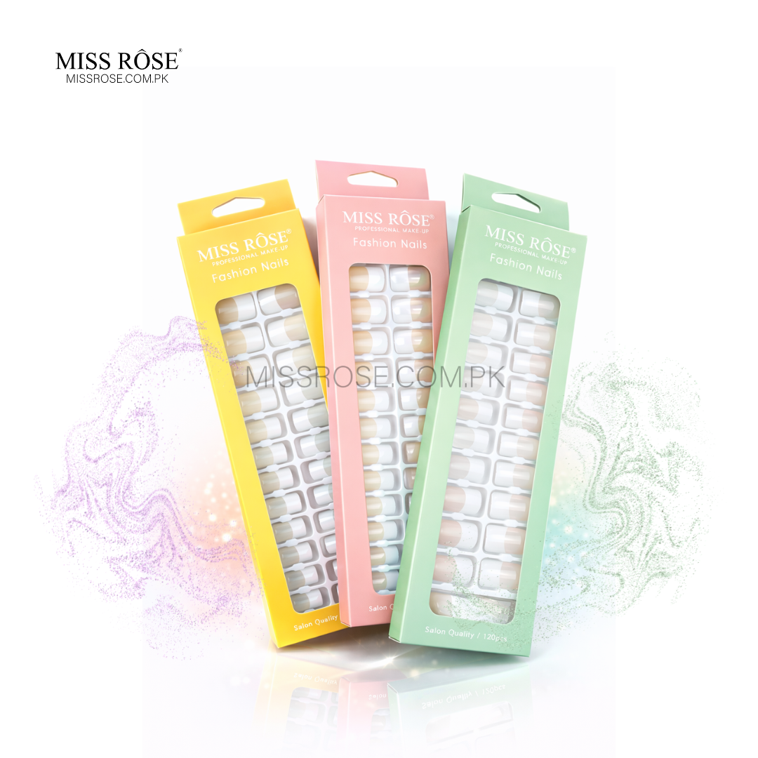 Miss Rose Manicure Stick On Nails - Miss Rose com Pk