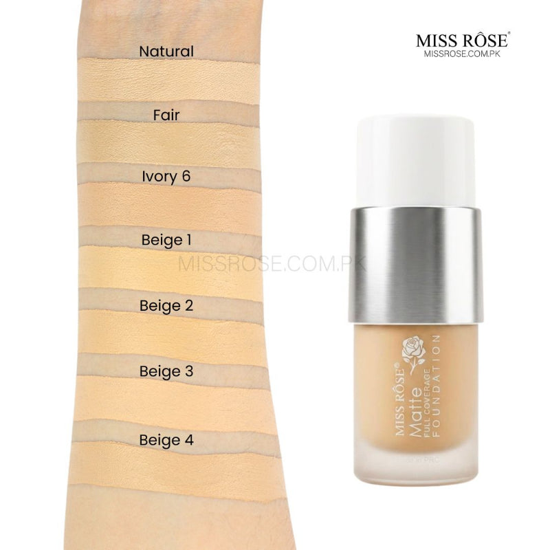 Miss Rose Matte Oil-Free Foundation – Full Coverage, All-Day Wear
