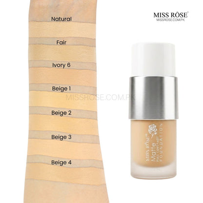 Miss Rose Matte Oil-Free Foundation – Full Coverage, All-Day Wear