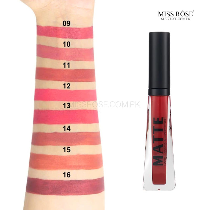 Miss Rose Velvet Matte Lip Gloss - Miss Rose Com Pk 