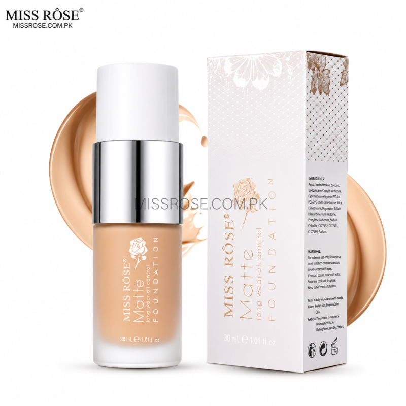 Shop Miss Rose oil-free foundation  for oily skin.