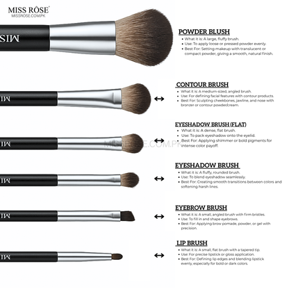 Miss Rose Everyday Essentials Makeup Brush Set
