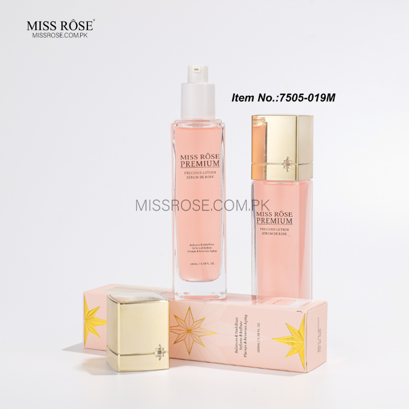 Rose facial serum lotion for everyday skincare and hydration