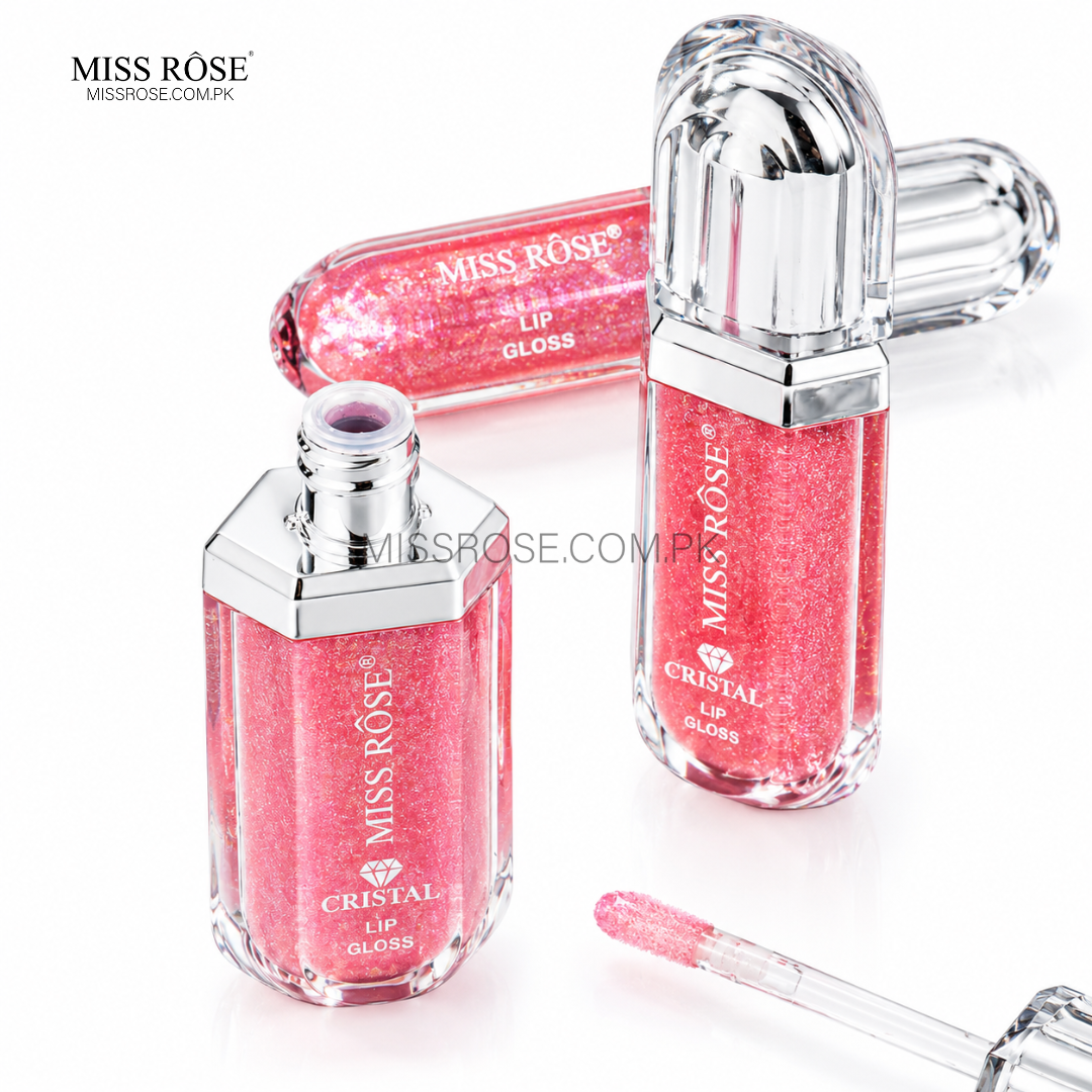 Shop Miss Rose Crystal Lip Gloss – High Shine Glossy Finish
