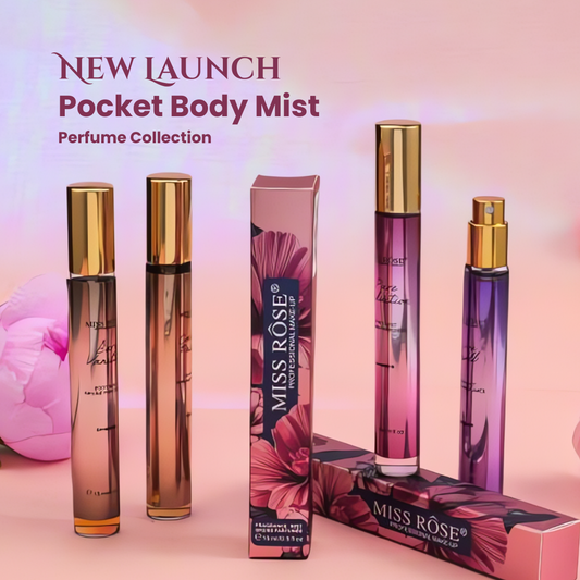 Miss Rose Pocket Perfume Body Mist Set of 4 shade card