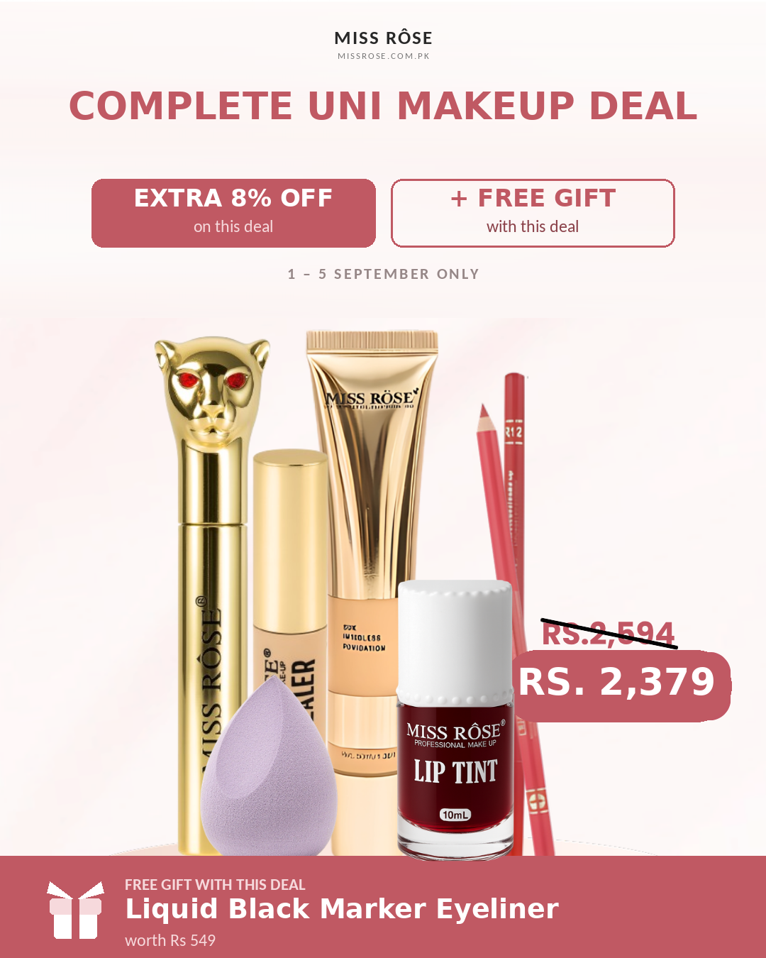 Back to Uni Complete Makeup Deal + Free Gift