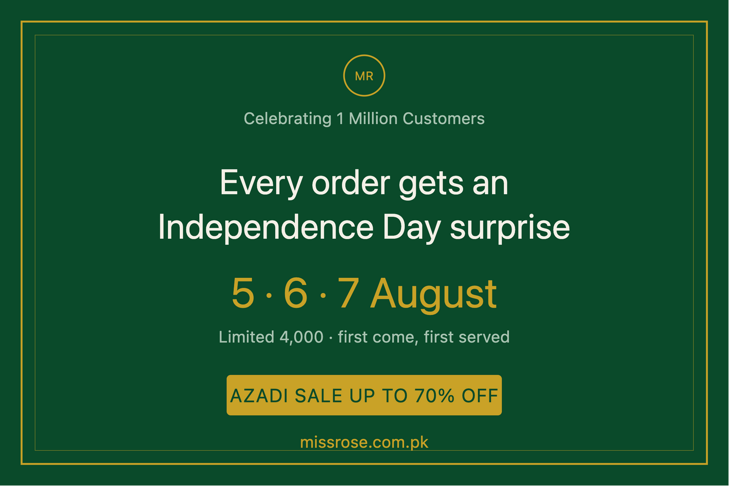 Independence Day Surprise (Free For Every Order Limited Time)