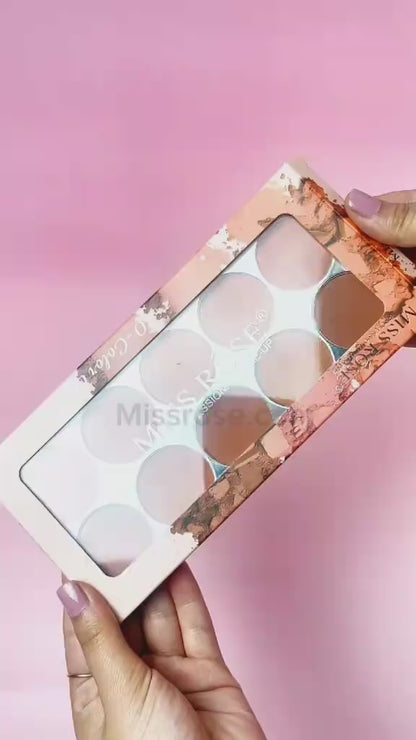 Miss Rose 10-Color Blushers Palette