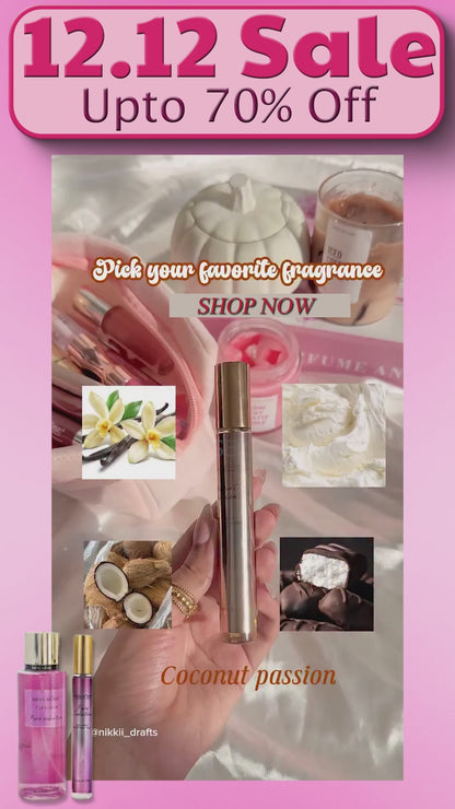 Miss Rose Body Mist Set Of 4 Mini Perfumes For Daily Use: Long-Lasting Fragrance Collection Travel-Friendly Sprays