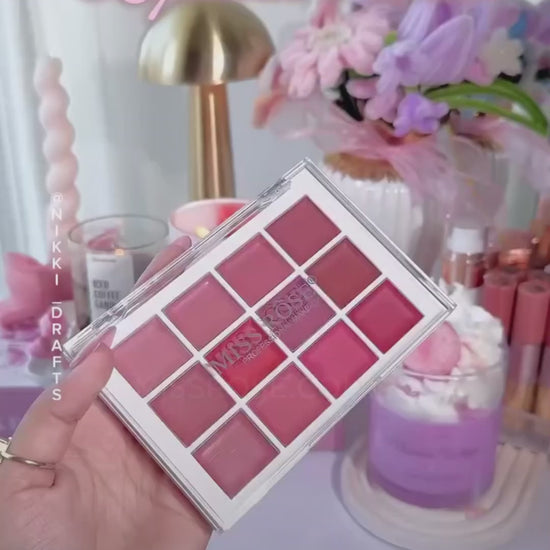 Miss Rose 12 Color Lipstick Palette tutorial in pakistan
