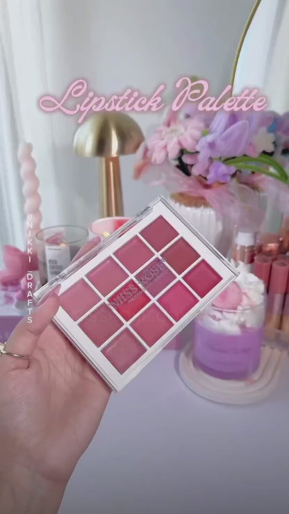 Miss Rose 12 Color Lipstick Palette tutorial in pakistan