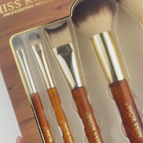 Miss Rose 9 Pieces Marble Makeup Brush Collection Set - Miss Rose Com