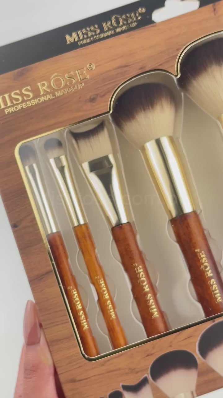 Miss Rose 9 Pieces Marble Makeup Brush Collection Set - Miss Rose Com