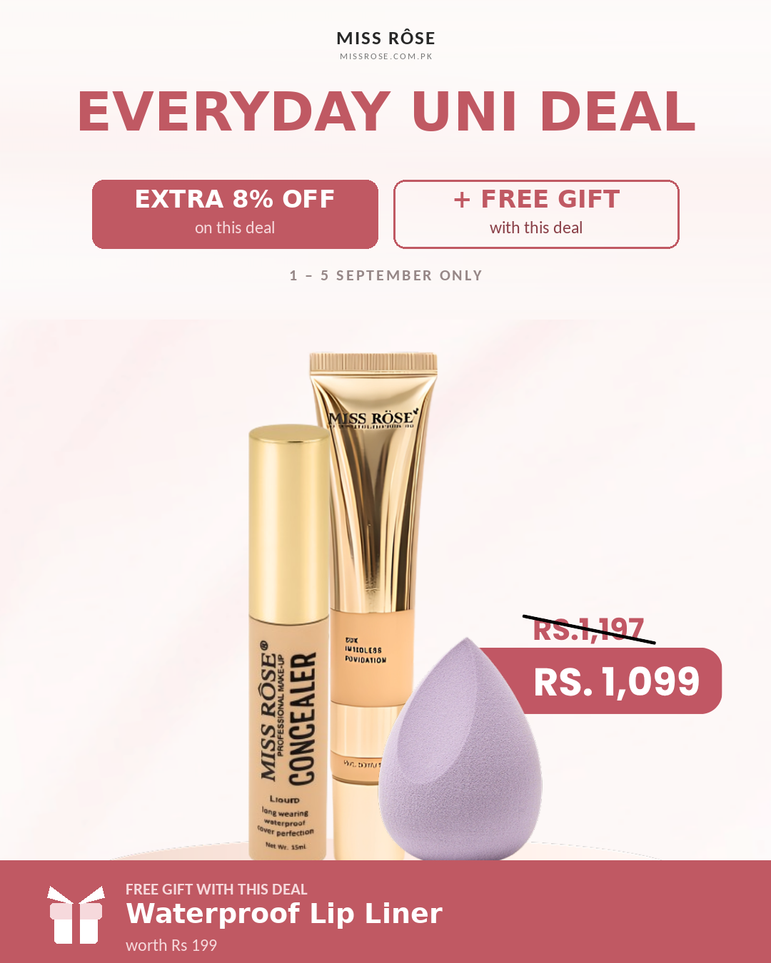 Miss Rose Uni makeup deal Pakistan