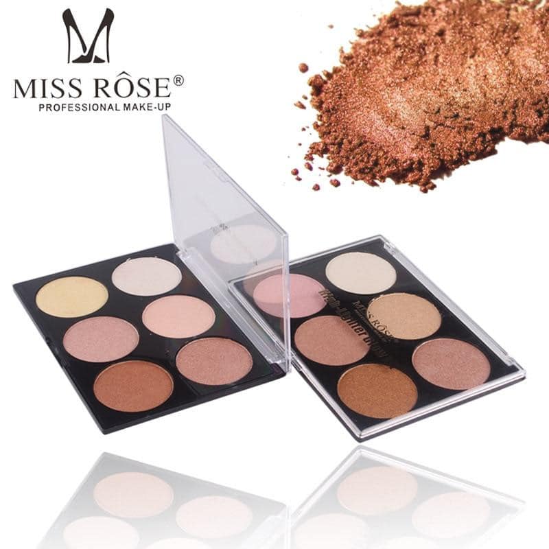 MISS ROSE 6 Color Highlighter Palette