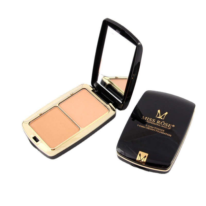 Miss Rose 3-Color Powder  Fashion with Mirror