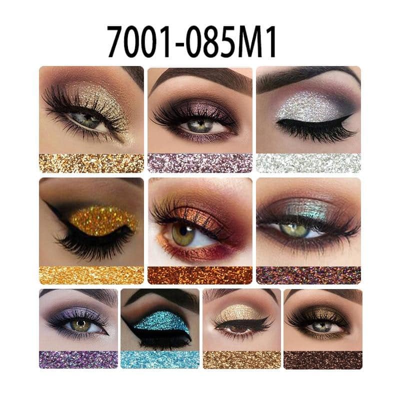 MISS ROSE 10 Colors Glitter Eyeshadow Palette