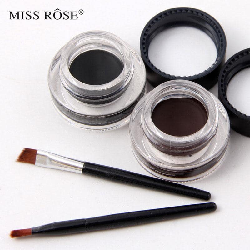 MISS ROSE Gel Eyeliner - 2 color set Black and Brown