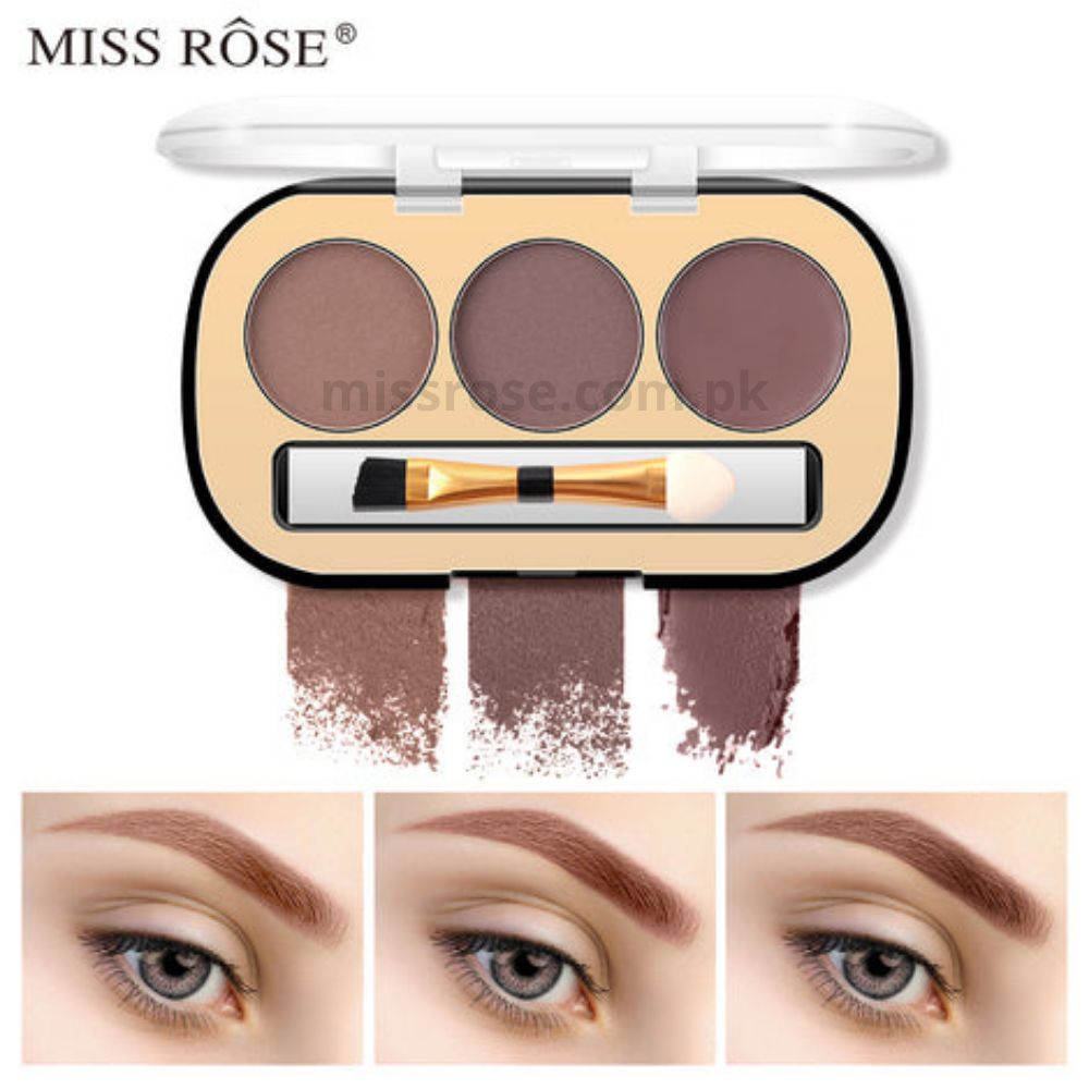 Miss Rose Com Pk  3 Colors Eyebrow Powder 