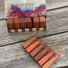 Miss Rose Com Pk - Set of 6 Matte Waterproof Lipsticks