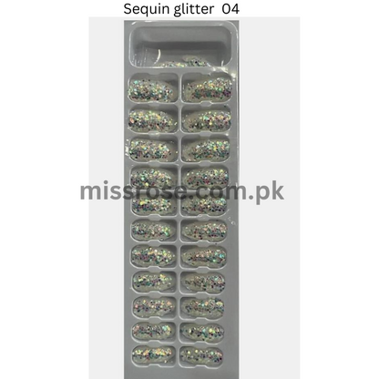 Stick On sequin Glitter Nails