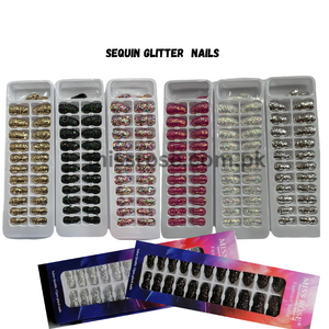 Stick On sequin Glitter Nails