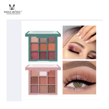 Load image into Gallery viewer, MISS ROSE 9 Colors Matte Pearlescent Powder Eyeshadow Palette